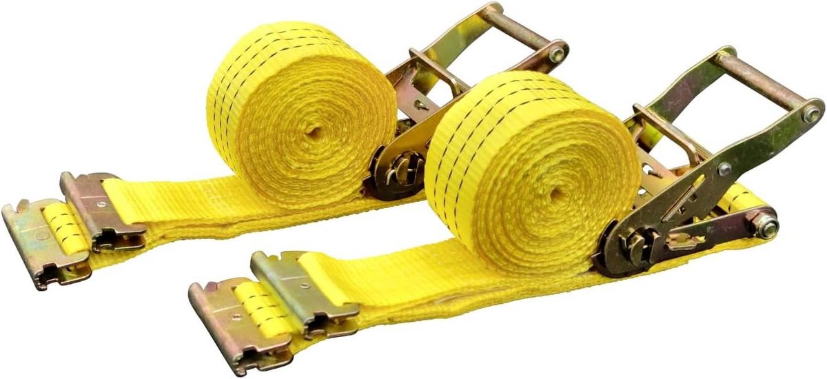 Ratel Bandjes - Spanbanden E-track - Vastzetten lading - 2 Pack - 2"x15" - Zwart