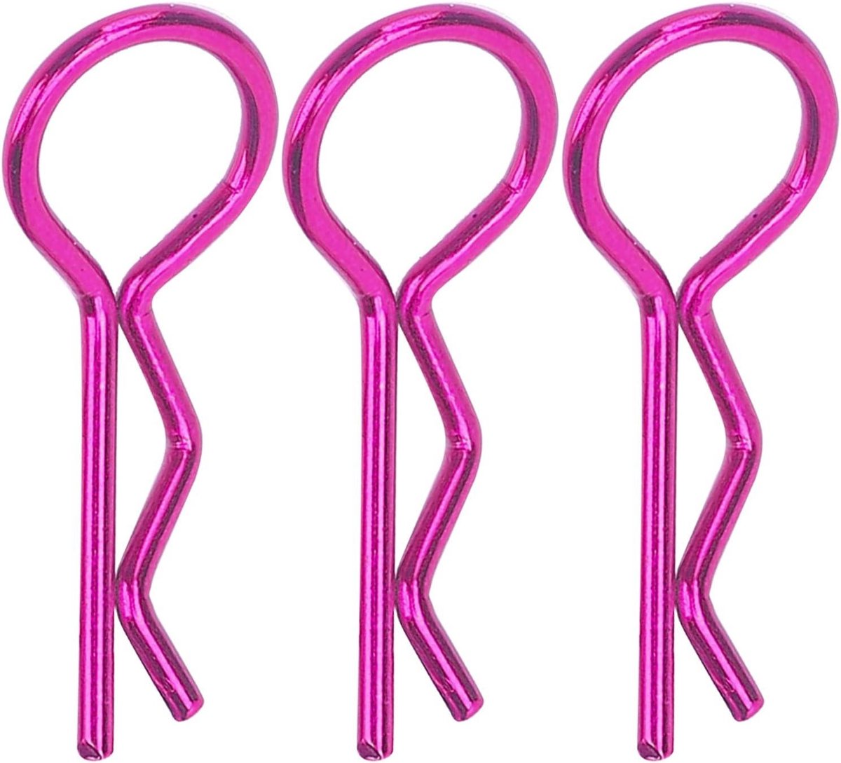 RC Auto Clips - Kar Clips - Model Reparatie - R-Vorm Metaal - 10 Stuks - Paars