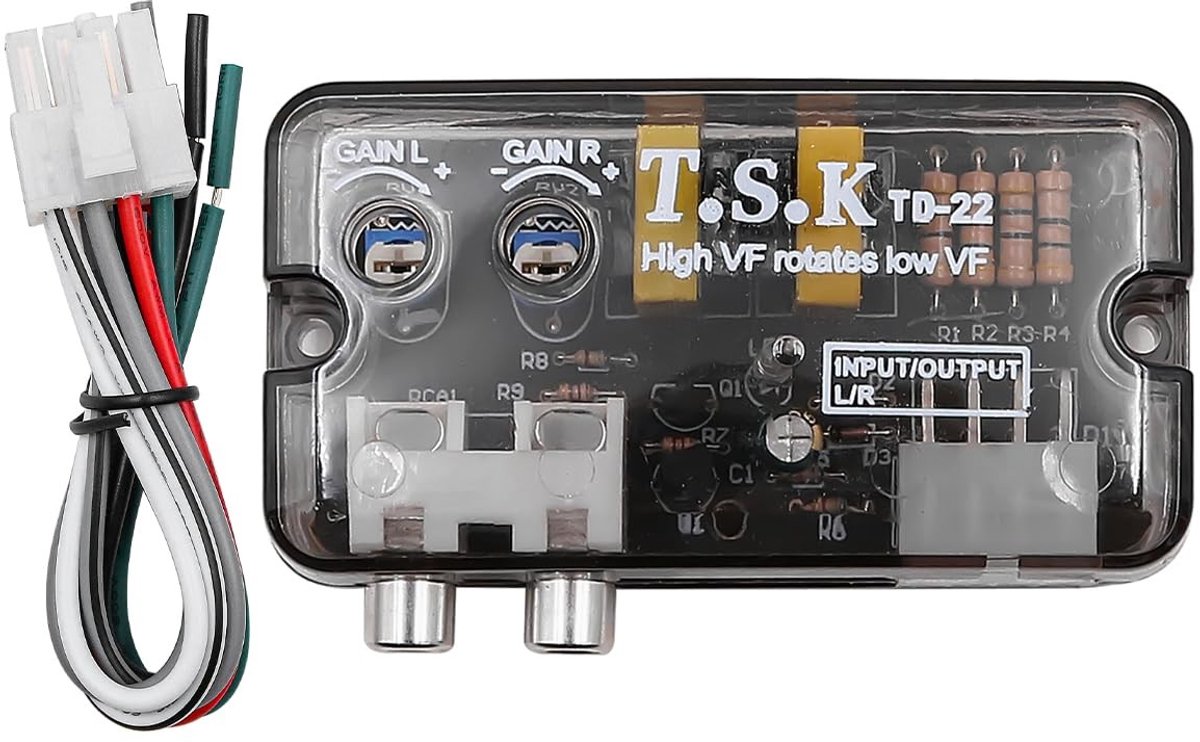 SPHProducts - Auto Car Audio Converter - Stereo Converter - Hoog naar Laag - Verstelbare Frequentie - Lijn Luidspreker Adapter - Geschikt voor Auto...
