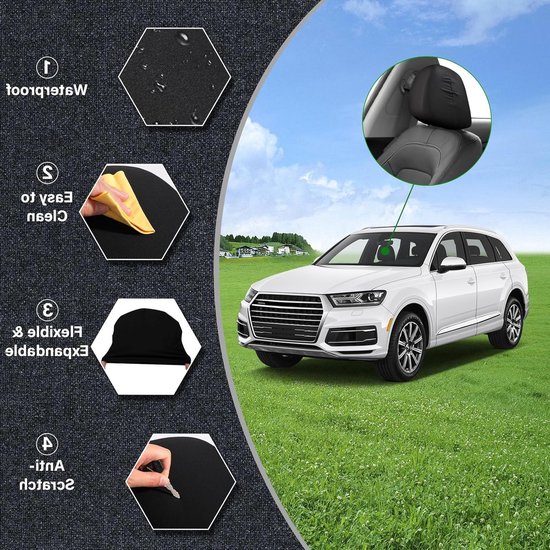 4stuks - Autohoofdsteunhoezen - Universele - Auto Interieur Stoel Accessoires Beschermhoezen - Autohoofdsteunhoes set - interieur auto accessoires - hoofdsteunbescherming van Merkloos — afbeelding 3