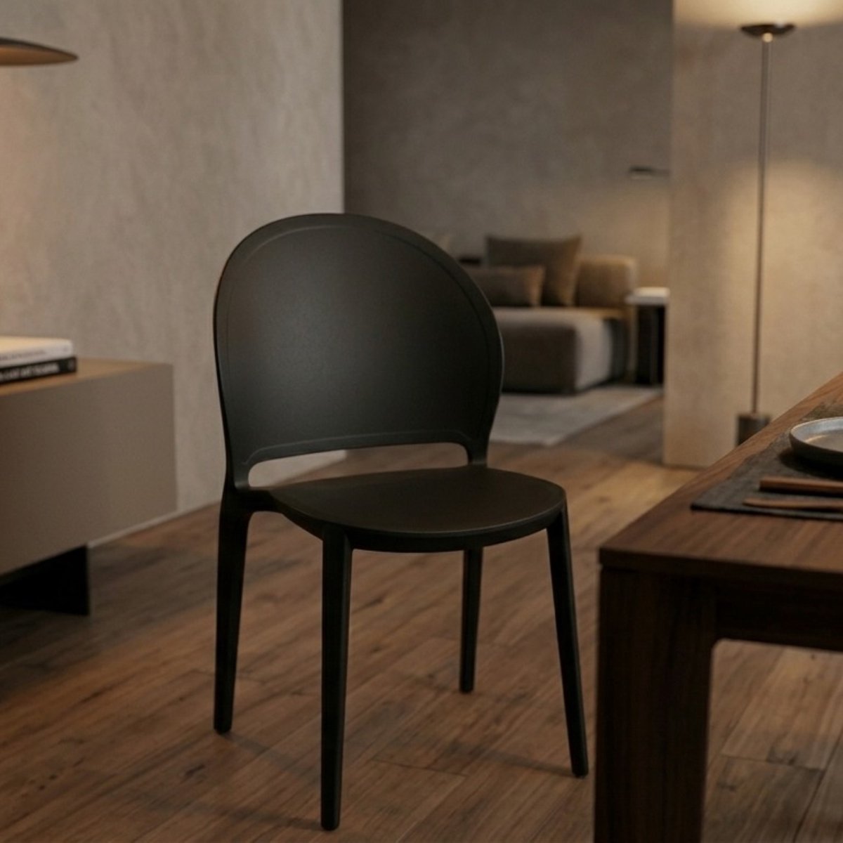 Eetkamerstoelen Set van 4 – Zwart – Industrohome