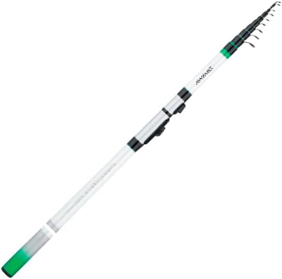 Forelhengel Telescoop - Vliegvishengel - Vissen op forel - Compact transportformaat - 400 meter - Zwart