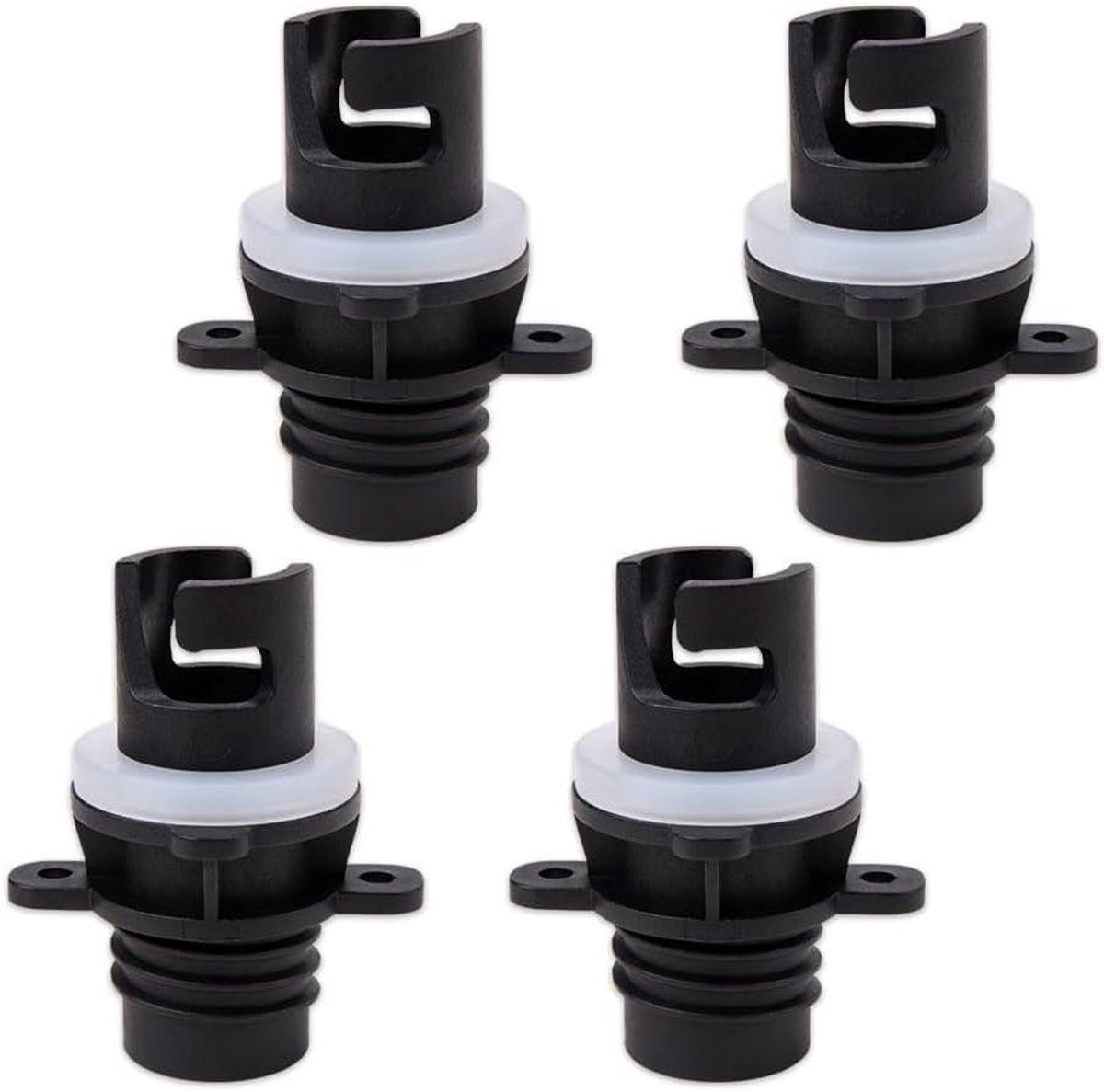 Paddle Board Pomp Adapter - Sup Accessoires - Moeiteloos Oppompen - Universele Compatibiliteit - 4 Stuks - Zwart