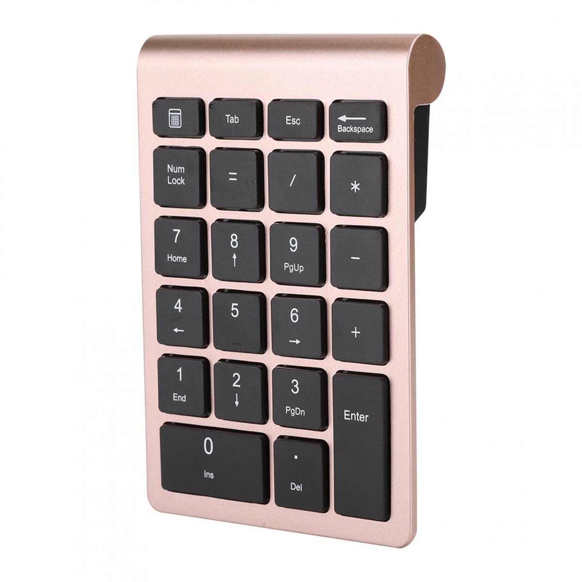 VT Goods - Draadloos Numeriek Toetsenblok - Ergonomisch Toetsenbord - Rose goud - USB Plug en Play - Mini-toetsenbord - Geschikt voor Android, Windo..
