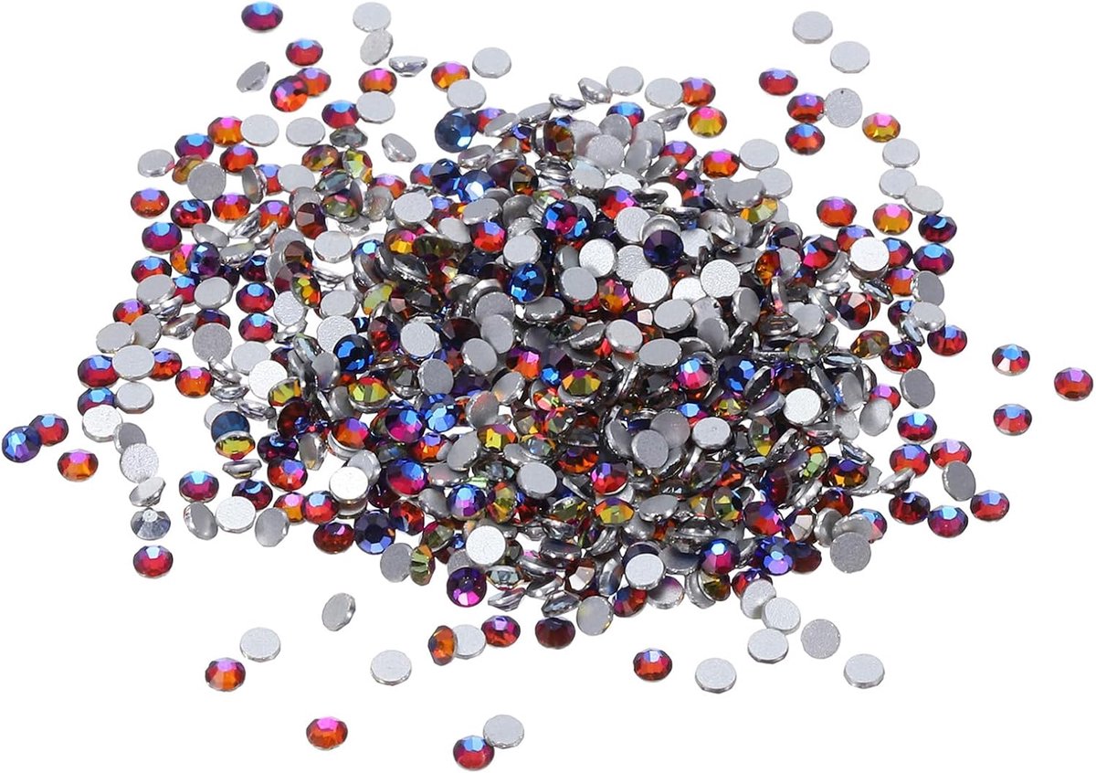 SS6/1440pcs Glass Diamante Rhinestone - Man Made Gemstones - Blauw Paars Kleur