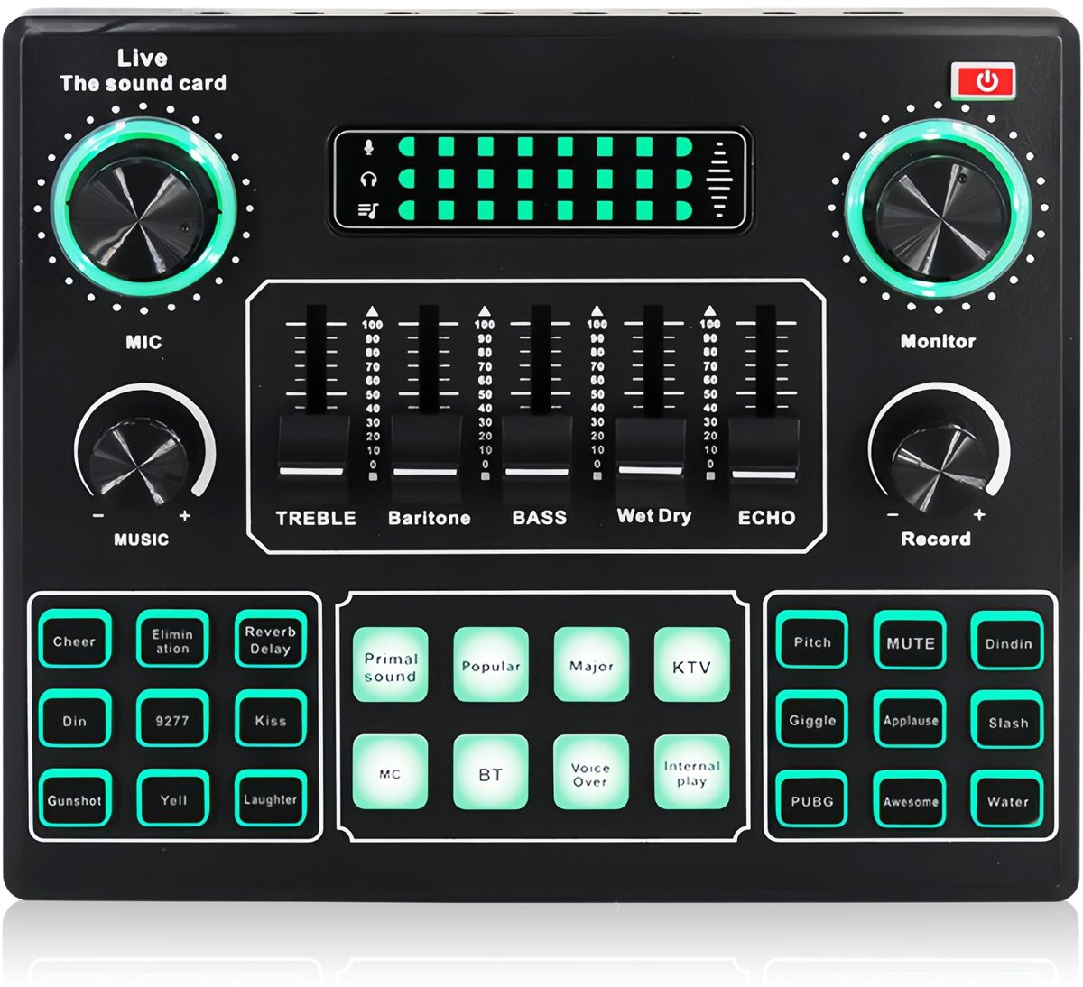 Bol.com aladdien - Voice Changer Geluidskaart - Quad Soundmixerkaart - Live-geluidskaart voor DJ-mixer - Compatibel met Mobiele ... aanbieding