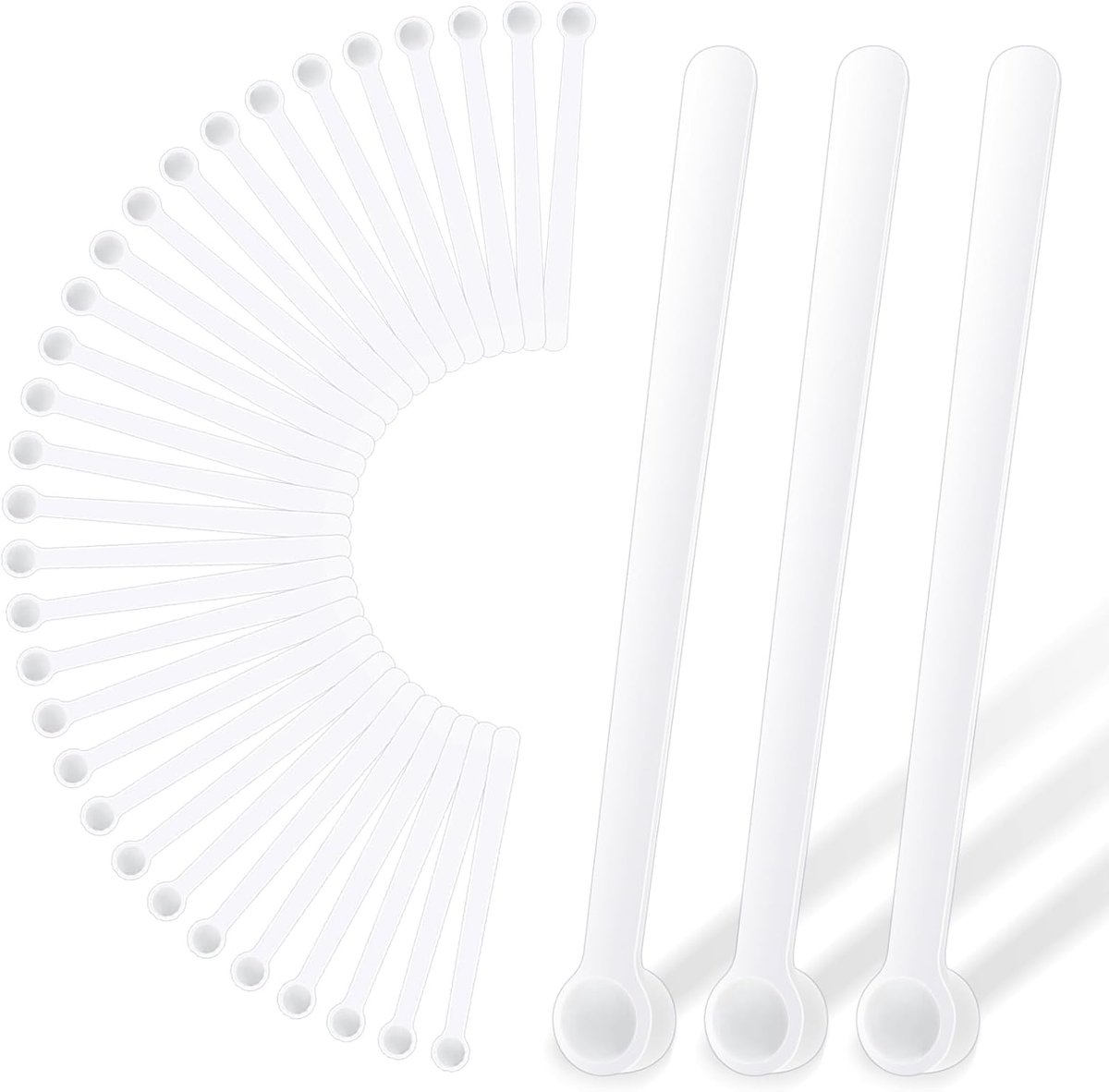 30 pcs mini en micro dosing spoons - plastic maatlepels en mica poeder accessoires