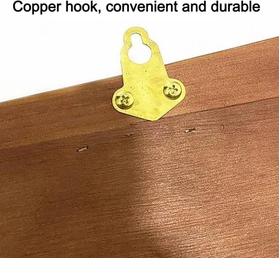 Houten scorebord - Biljart houder - Wedstrijd bijhouden - Koperen loopwiel - 70 x 35 cm - Houtkleur van houten — afbeelding 4