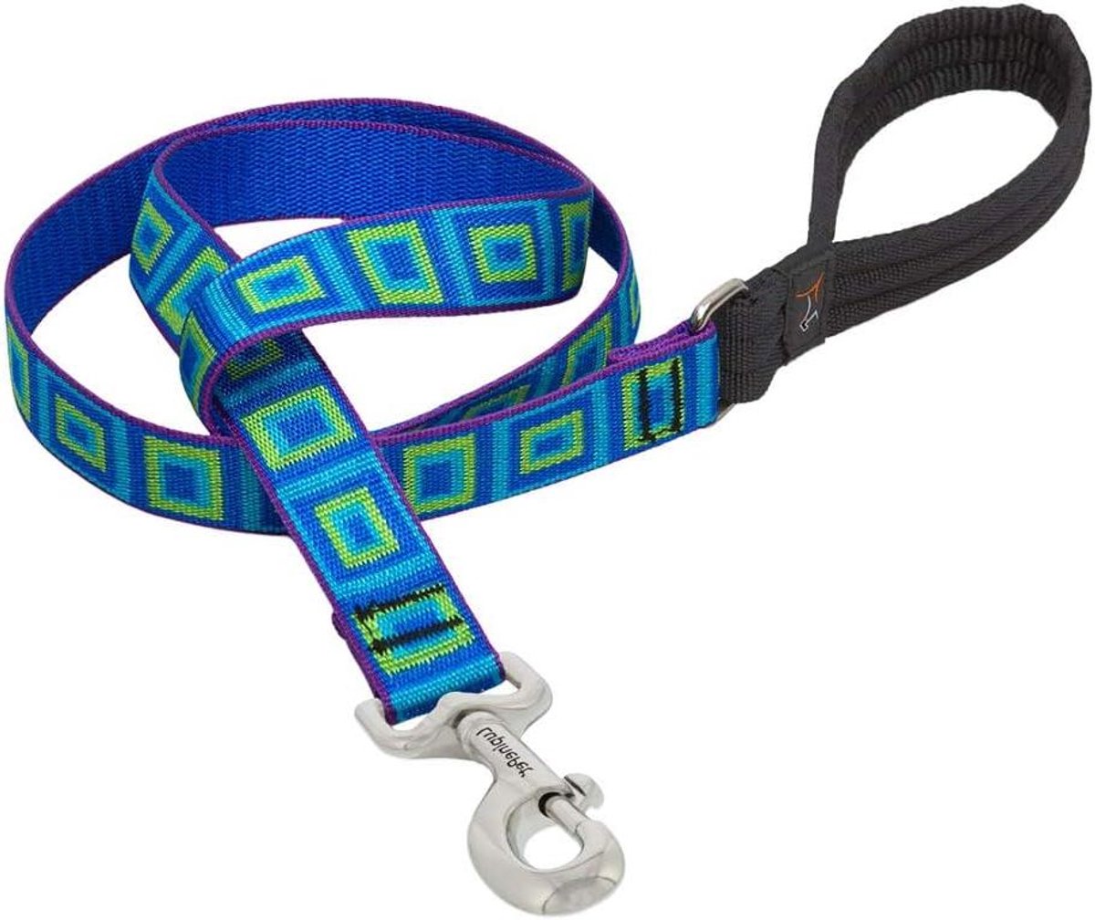Hondenriem Gewatteerd - Wandelriem Hond - Comfortabel Wandelen - Unieke Gevoerde Handgreep - 6 voet lang - Zeeglas