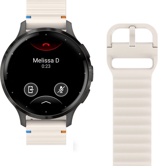 Just in case Siliconen Bandje Crème voor Garmin Venu 3S / 4 41mm