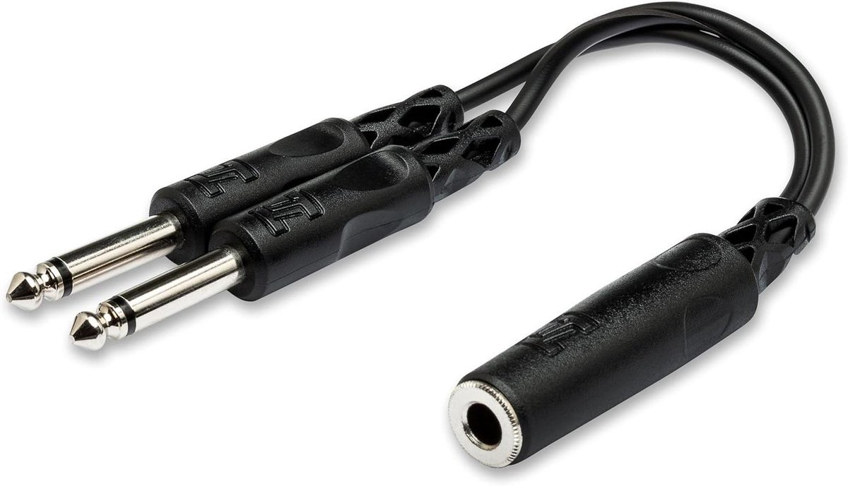 Y-kabel - Splitter kabel - Signaal dupliceren - Duurzame prestaties - 1/4 inch - Zwart