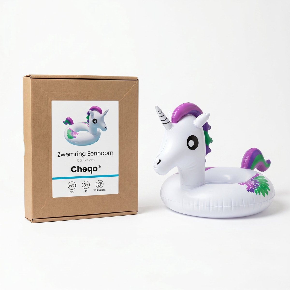 Cheqo® Zwemring Eenhoorn - Opblaasbaar Unicorn Zwemband voor Kinderen en Peuter - Waterspeelgoed voor Zwembad en Strand - Pool Float Ring - Buitenspeelgoed - Zomerspeelgoed voor Meisjes - Opblaasbare Zwemband - Strandspeelgoed - Zomerplezier – foto 4