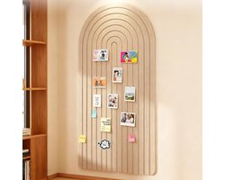 Grote Korken Prikbord 120 x 60 cm met Dikke Vilt Tegels, Vouwbare Ronde Hoeken voor Kantoor, Kinderkamer en Woonkamer Decoratie
