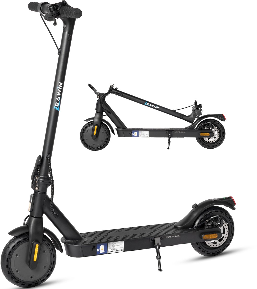Elektrische Step - 36V 10.4Ah (375Wh) Accu - Actieradius 25-30 km - Piekvermogen 500W Motor - Max. 25 km/u - 10 Inch Honeycomb Anti-lek Banden - Schijfrem + V-rem - Opvouwbare - LCD-Display