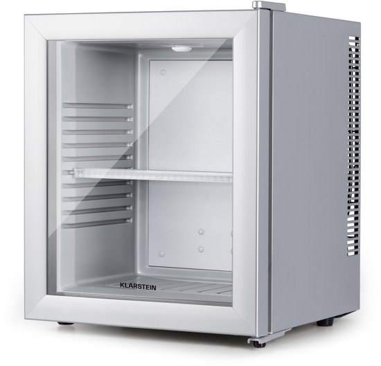 Klarstein Brooklyn 24 Mini Koelkast 24L Drankkoeler Bierkoelkast Compressor Stil Glasdeur LED verlichting