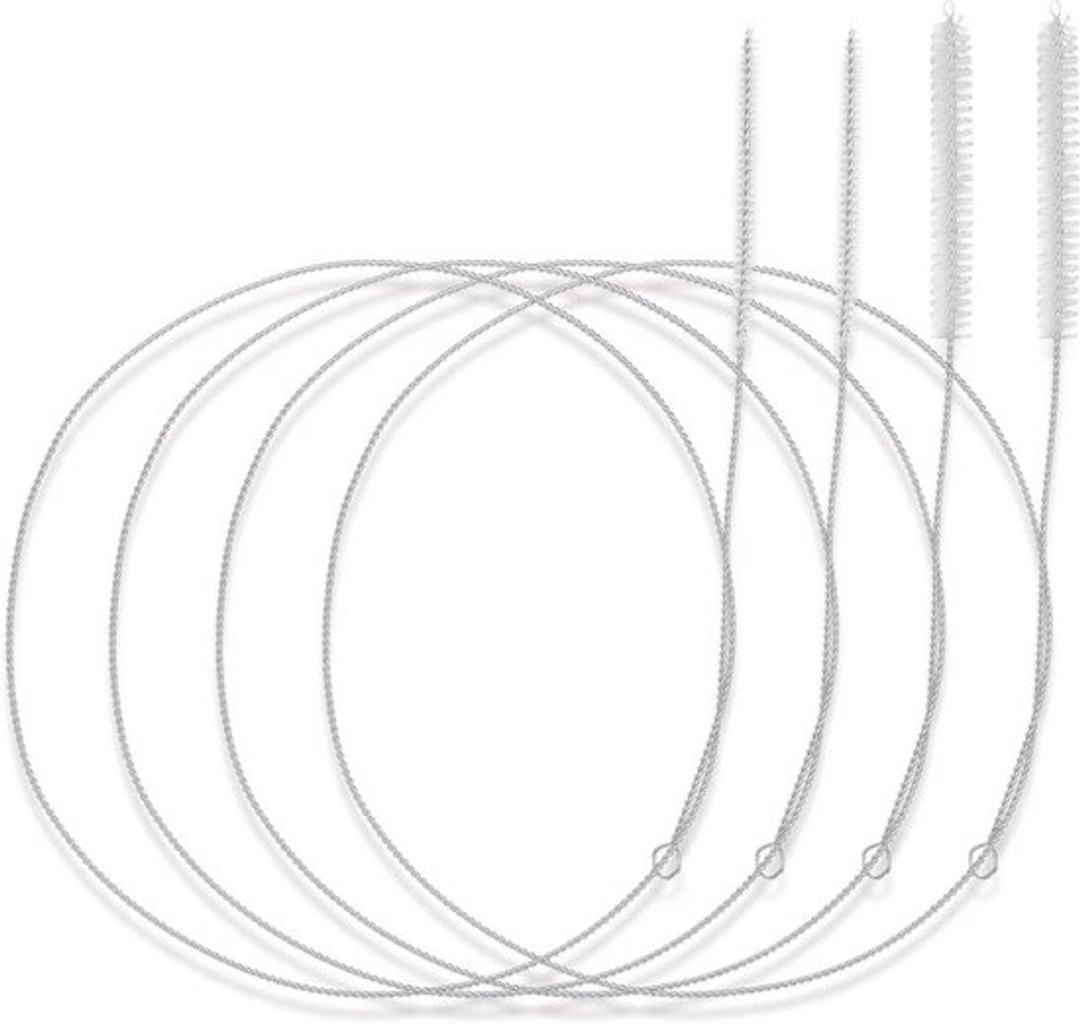 Flexibele Reinigingsborstels voor Keuken en Koelkast - Varkenshaar Tip - Nylon Borstels - Lange Buis - Plug Gat Reiniging - Afvoer Schoonmaak - 40 Inch - Set van 4