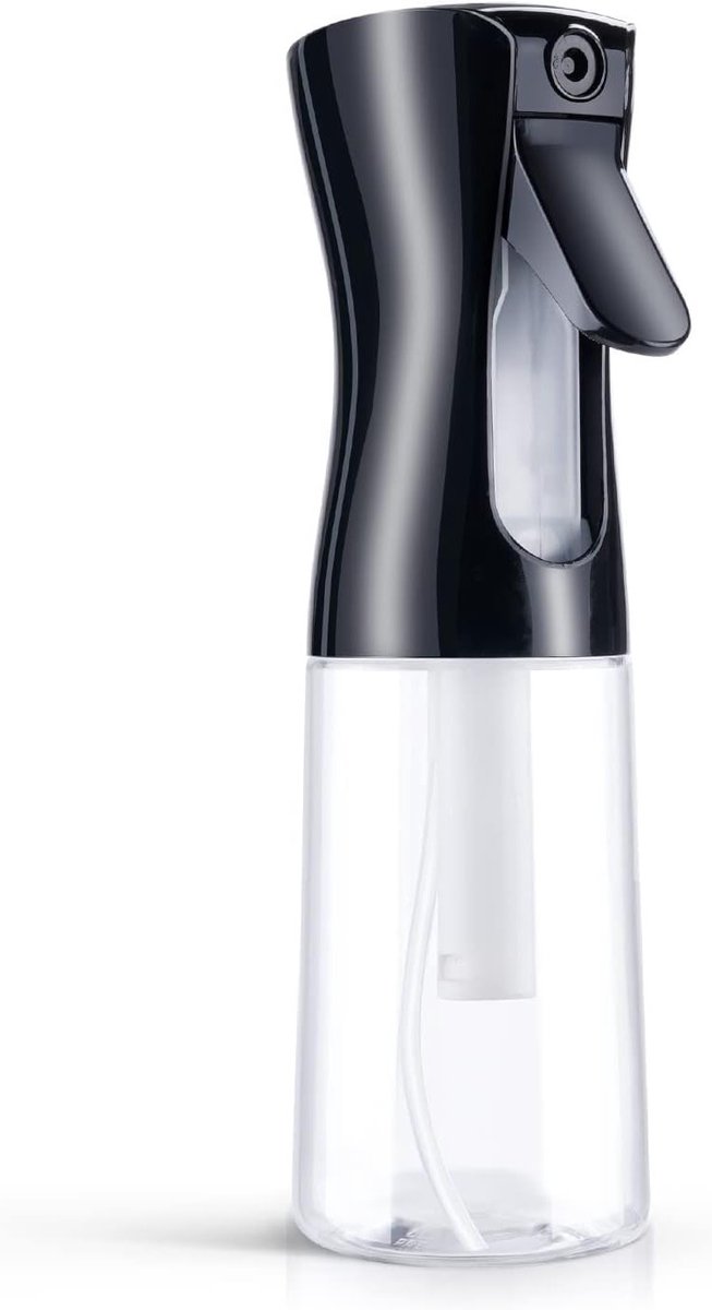Spray Water Haar Atomizer - Haarverzorging Flesje voor Styling en Hydratatie (200ml, Zwart)