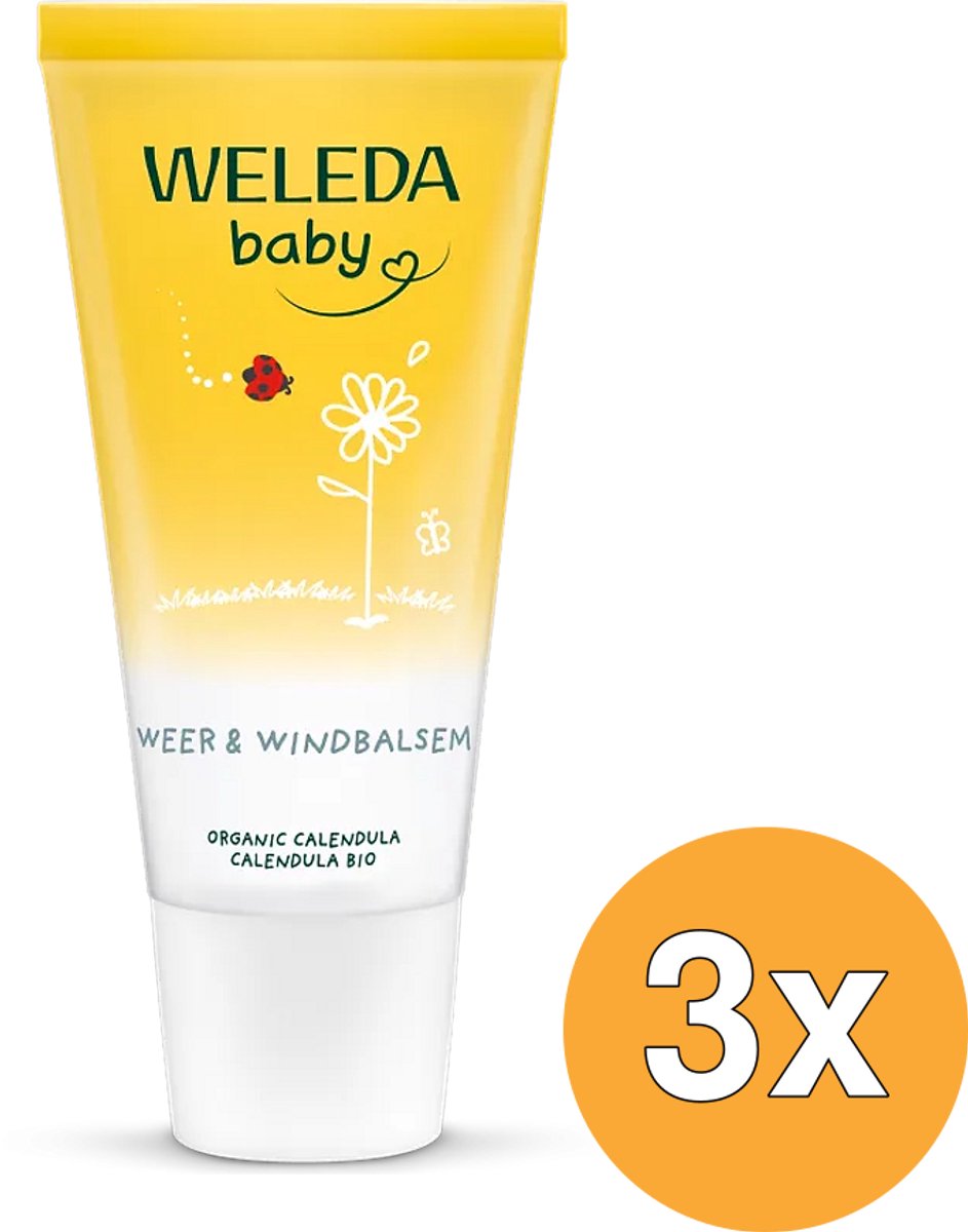 3x WELEDA Calendula baby weer & wind balsem (30 ml)