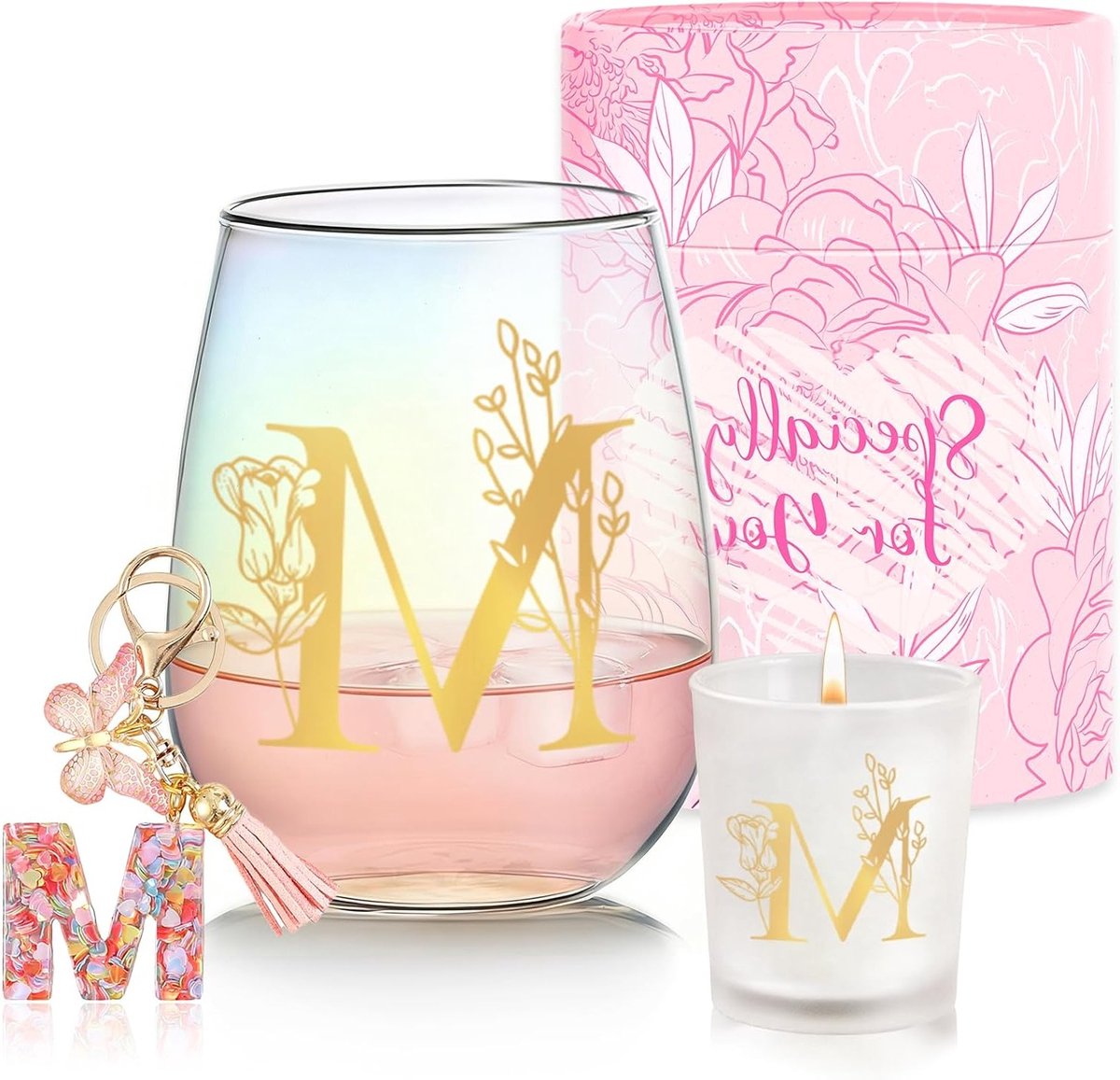 Unieke gepersonaliseerde verjaardagscadeaus voor vrouwen - Monogram wijnglazen, vriendschapscadeaus en kerstgeschenken voor moeder, zus of vriendin