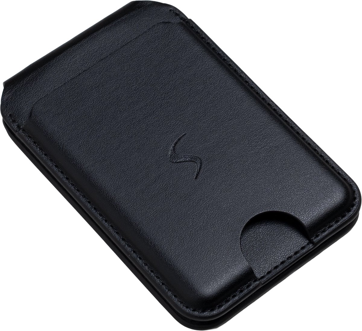 Scapade MagCard Magnetische Card Holder met Find My – Geïntegreerde Apple 'Zoek mijn' tracking – Opslag voor 3 kaarten – Duurzame materialen voor dagelijks gebruik - Zwart