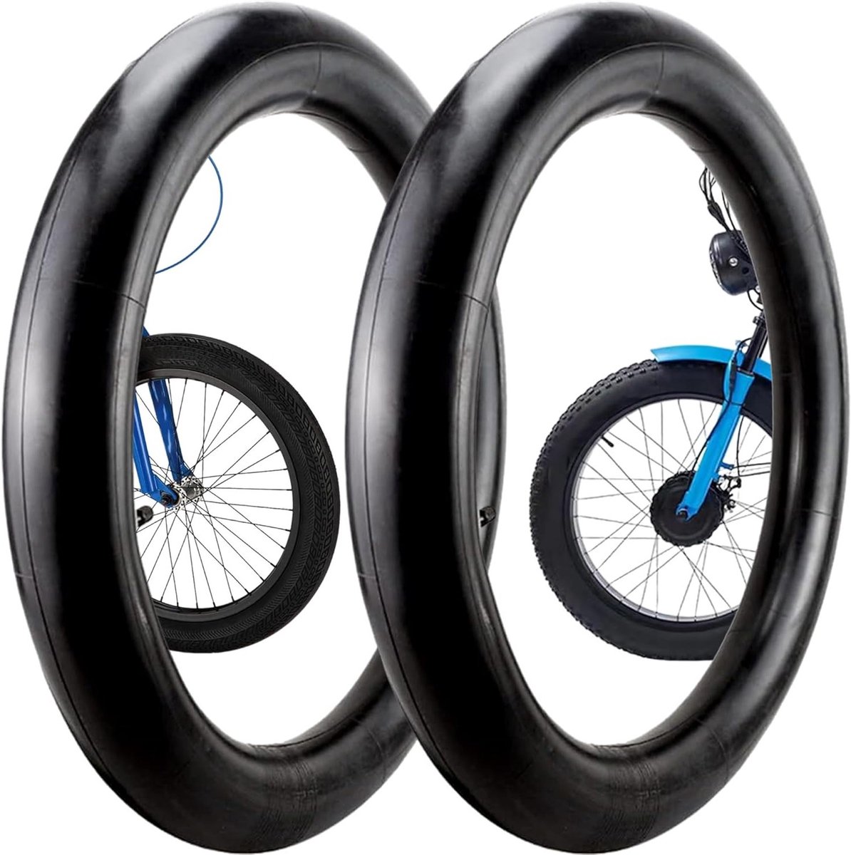 2 Stuks Fietstubes 20 x 4.0 met AV32mm Ventiel, Zelfdichtend en Slijtvast voor Mountainbik