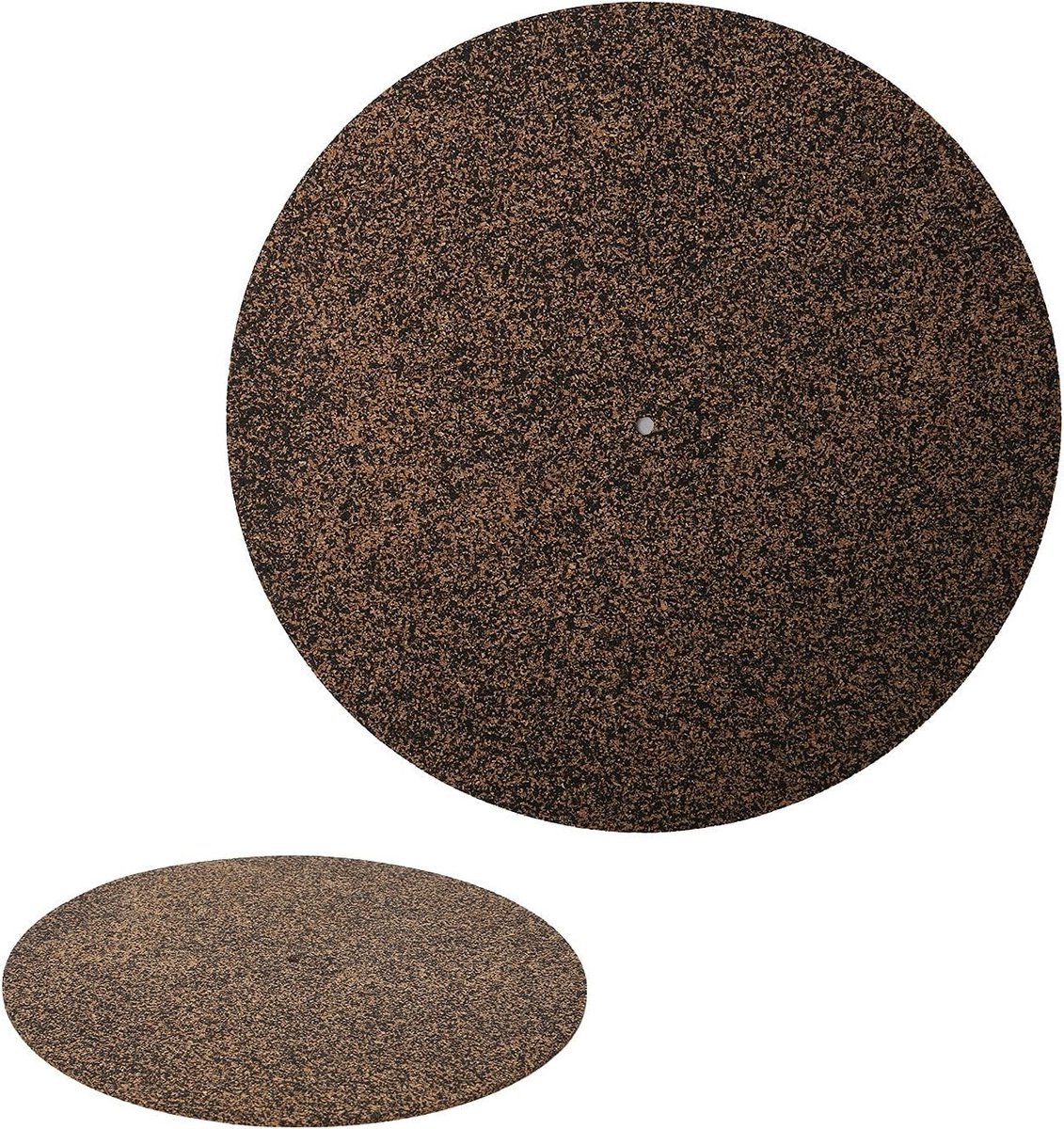Zwarte Rubber Korken Platenspeler Mat 12 Inch - Silicone Slipmat voor Verbeterde Geluidskwaliteit en Geluidsreductie bij Alle 12 Inch Platenspelers