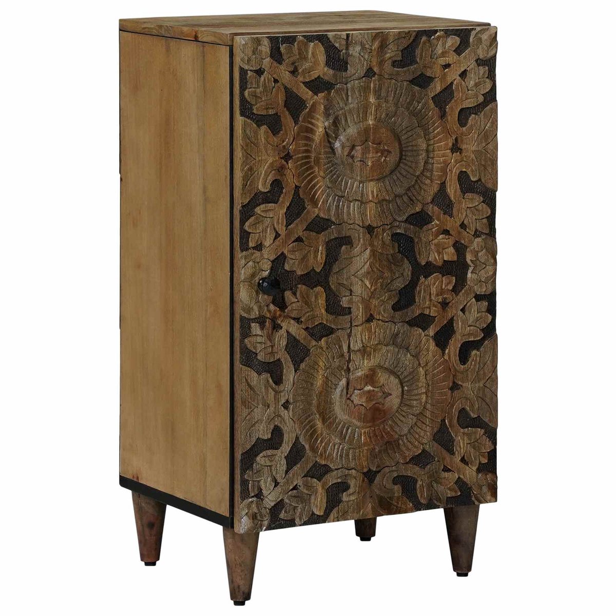 vidaXL - Dressoir - met - opslag - Bruin - 40 - x - 33,5 - x - 75 - cm - Massief - Mango - Hout