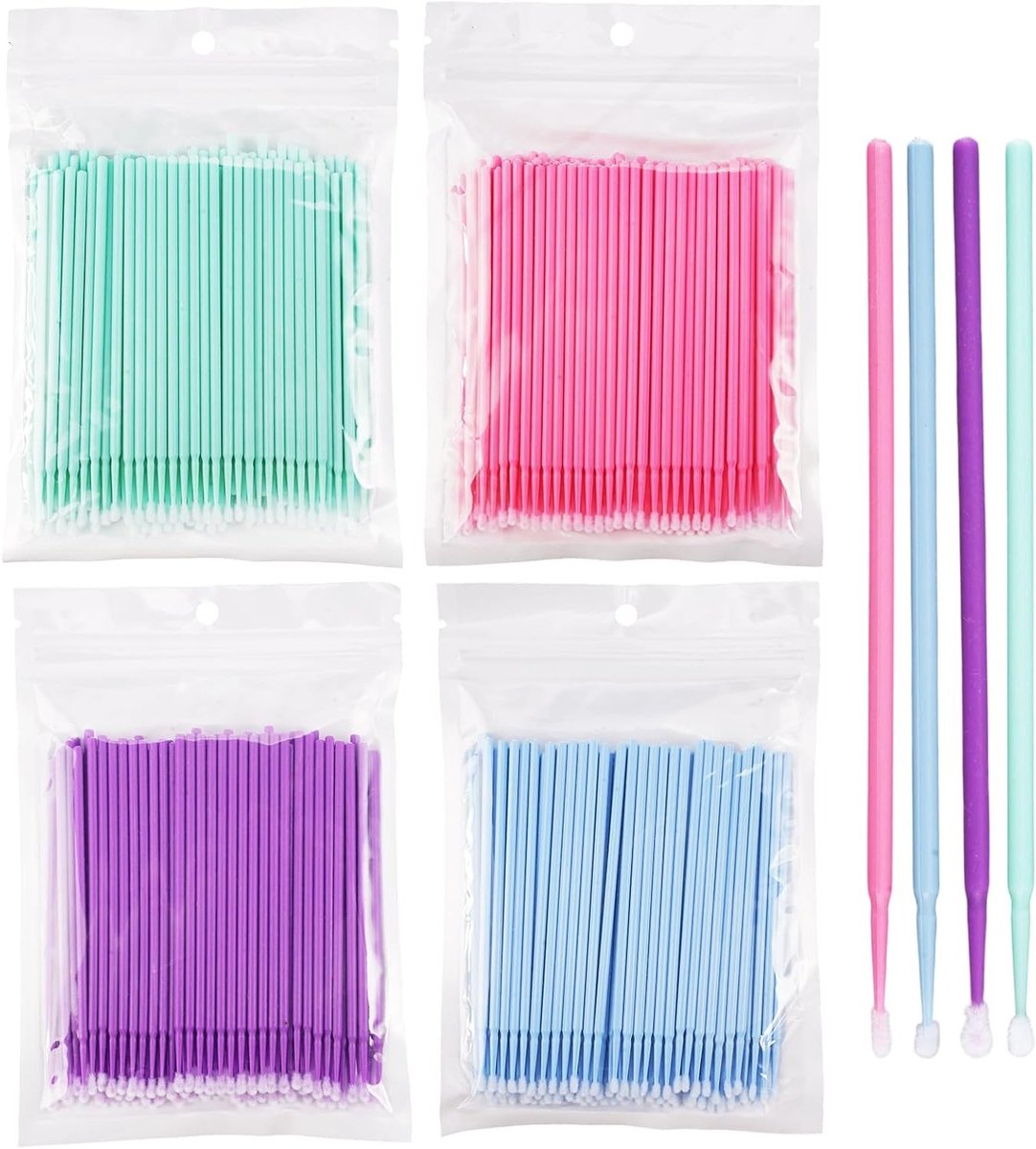 Disposable Micro Applicators - 800 Stuks Micro Brushes voor Wimperextensions, Make-up en Kleuren