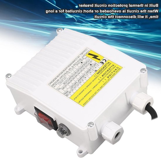 Controlebox voor Dompelpomp 370W met Externe Schakelaar en Thermische Beveiliging - Ideaal voor Waterpompen en Irrigatiesystemen (EU Plug 220V) van Merkloos — afbeelding 4