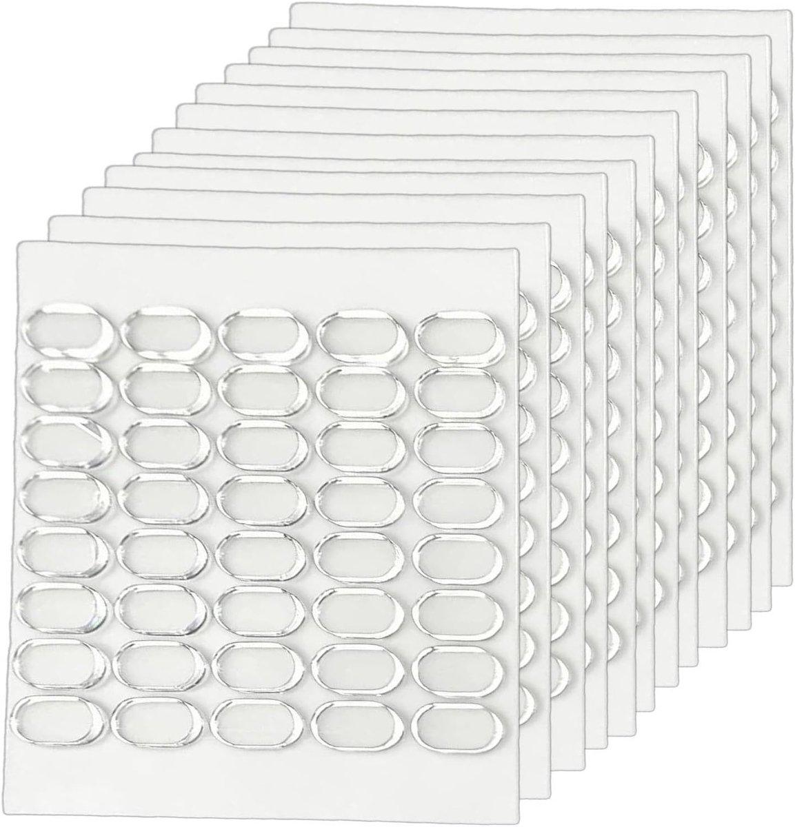 Dubbelzijdige Lijmplaatjes - 480 Stuks Transparante Plakdots 13×8 mm - Verwijderbare Lijmplaatjes voor Thuis, Kantoor, Creatieve Projecten en Feestdecoratie