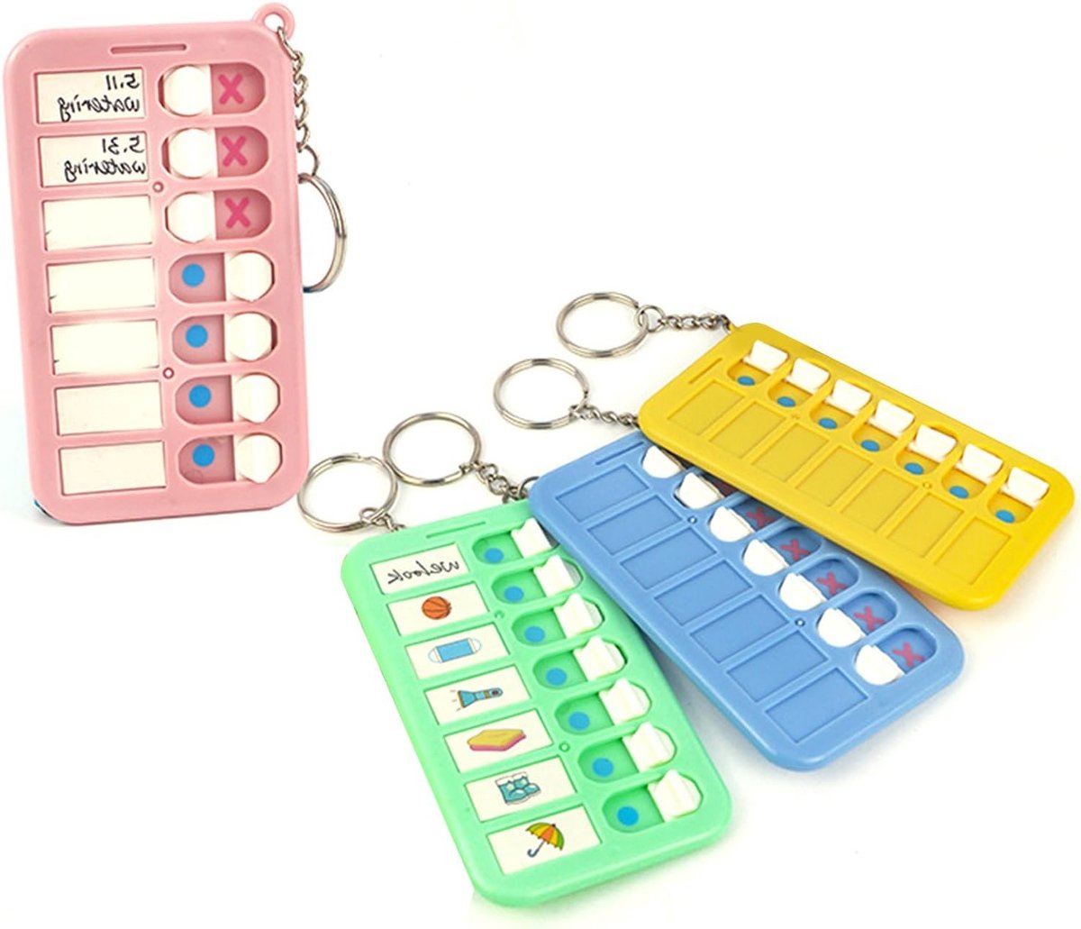 Dagelijkse Taakorganizer en Routine Tabel voor Kinderen, Herbruikbare To-Do Lijst Planner voor School en Gezinsorganisatie, 4 Stuks, Multi-Kleurige Set voor Efficiënte Planning