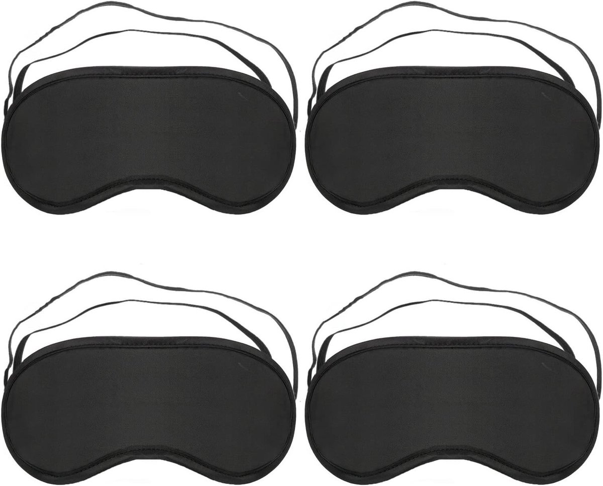 Comfortabele Zwarte Oogmaskers voor Volledige Donkerte - Ideaal voor Reizen, Naps en Ontspanning
