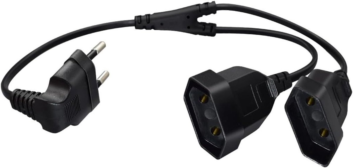 Verlengsnoer Euro 2.5A 250V 625W - Dubbele Europlug - 45 cm - Ideaal voor apparaten - ShopVlot