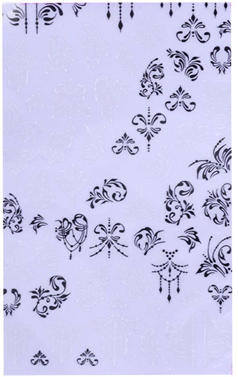 Allepaznokcie F566 - Nagelstickers - Dunne Zelfklevende Ornamenten