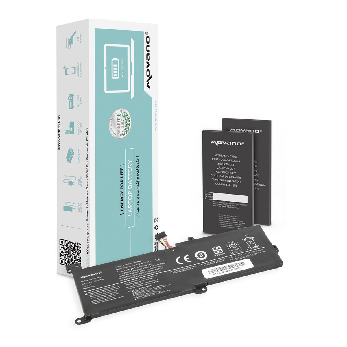 Movano - Lenovo IdeePad 320 - Batterij - Li-Ion - Volledige Compatibiliteit