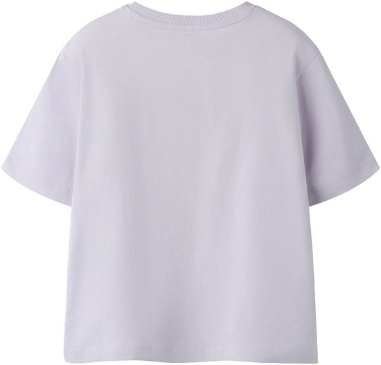 Lichtpaarse meisjes T-shirt, achterkant.