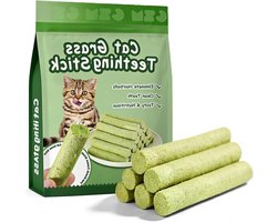 Natuurlijke Kattengras Snack: 180g Bevroren Snacks voor Tandverzorging, Haarbal Verwijdering en Teething Sticks voor Gezonde Katten