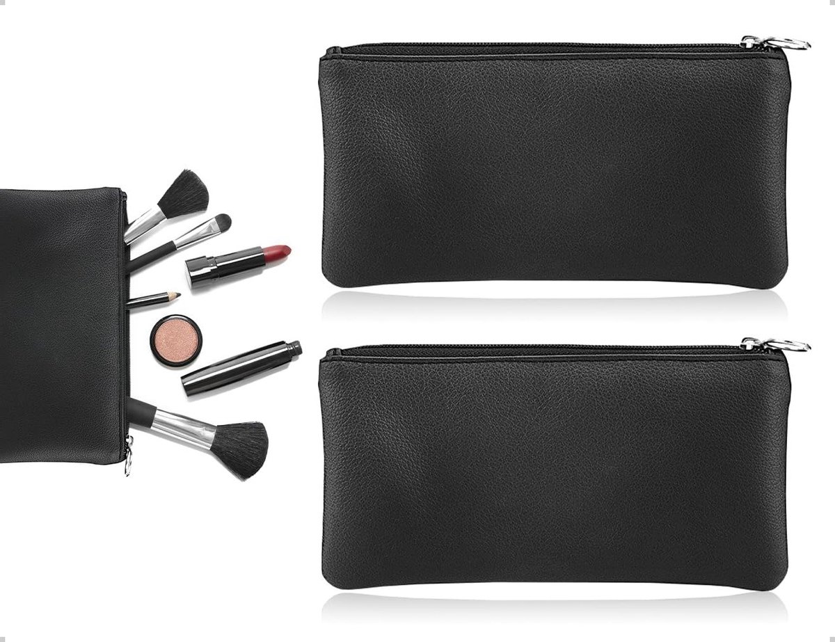 EGoods - Set van 2 make-uptassen van leer voor dames en meisjes