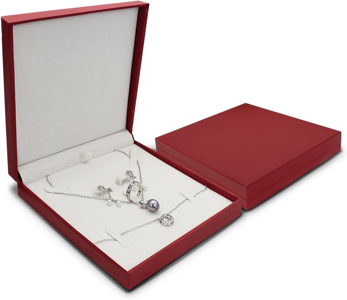 Reisjuwelendoosje voor Sieraden - Compacte Organiser voor Ringen, Kettingen en Oorbellen (Rood)