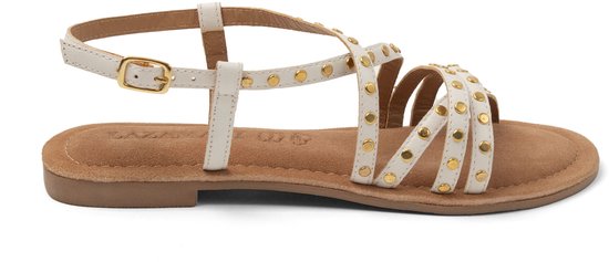 Lazamani - Tova Dames Sandalen Leer White - Maat 39