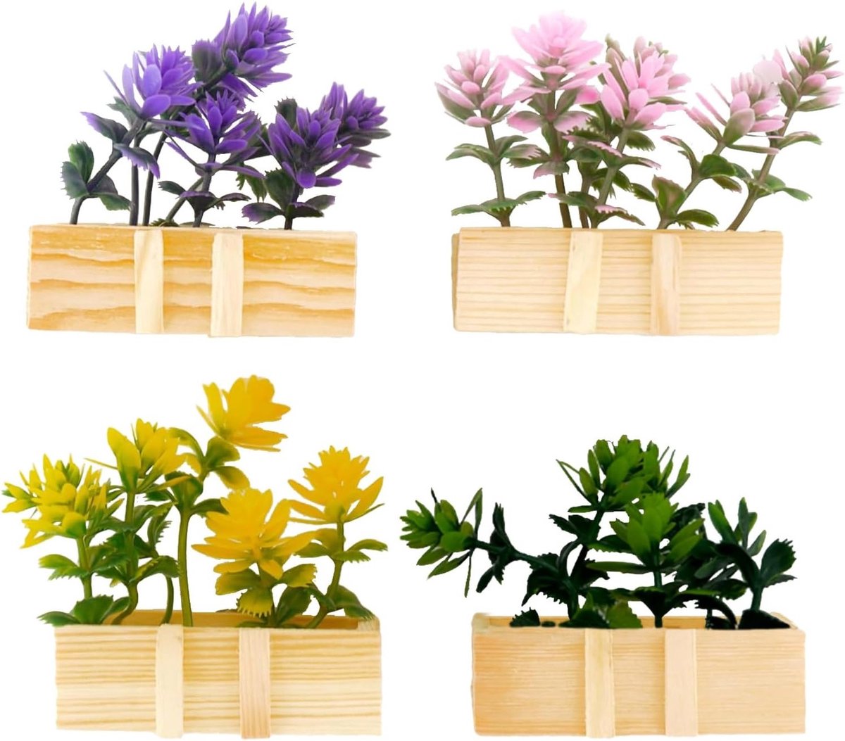 Persoonlijke bloemen koelkastmagneten - 4 stuks - Decoratieve magneten voor keuken, kantoor en school - Ideaal voor whiteboards en magnetische borden