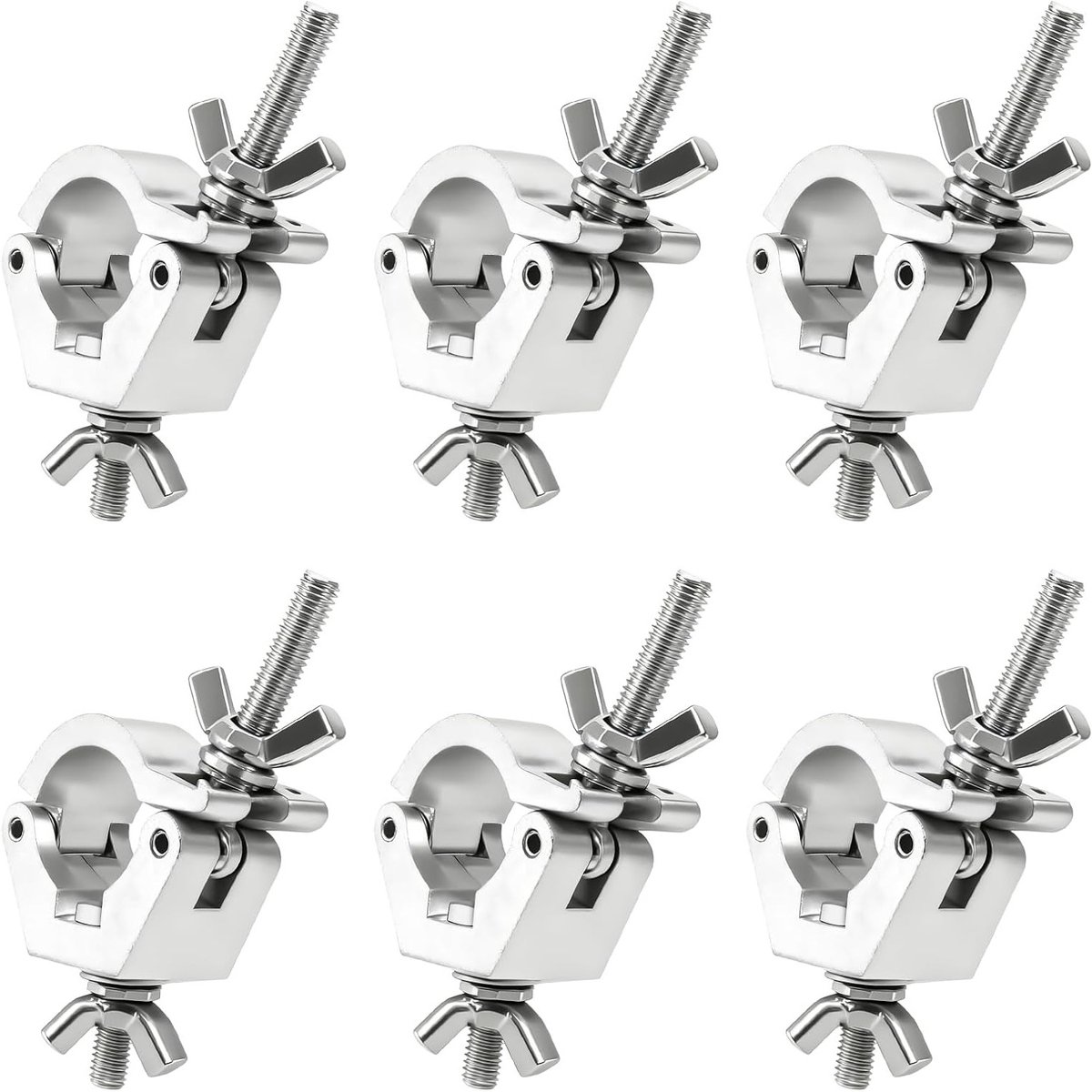 6 stuks halve couplers voor podiumverlichting, truss O-klemmen, haak klemmen en trusshaken voor dwarsklemmen, accessoires voor beweegbare verlichting en koplampen