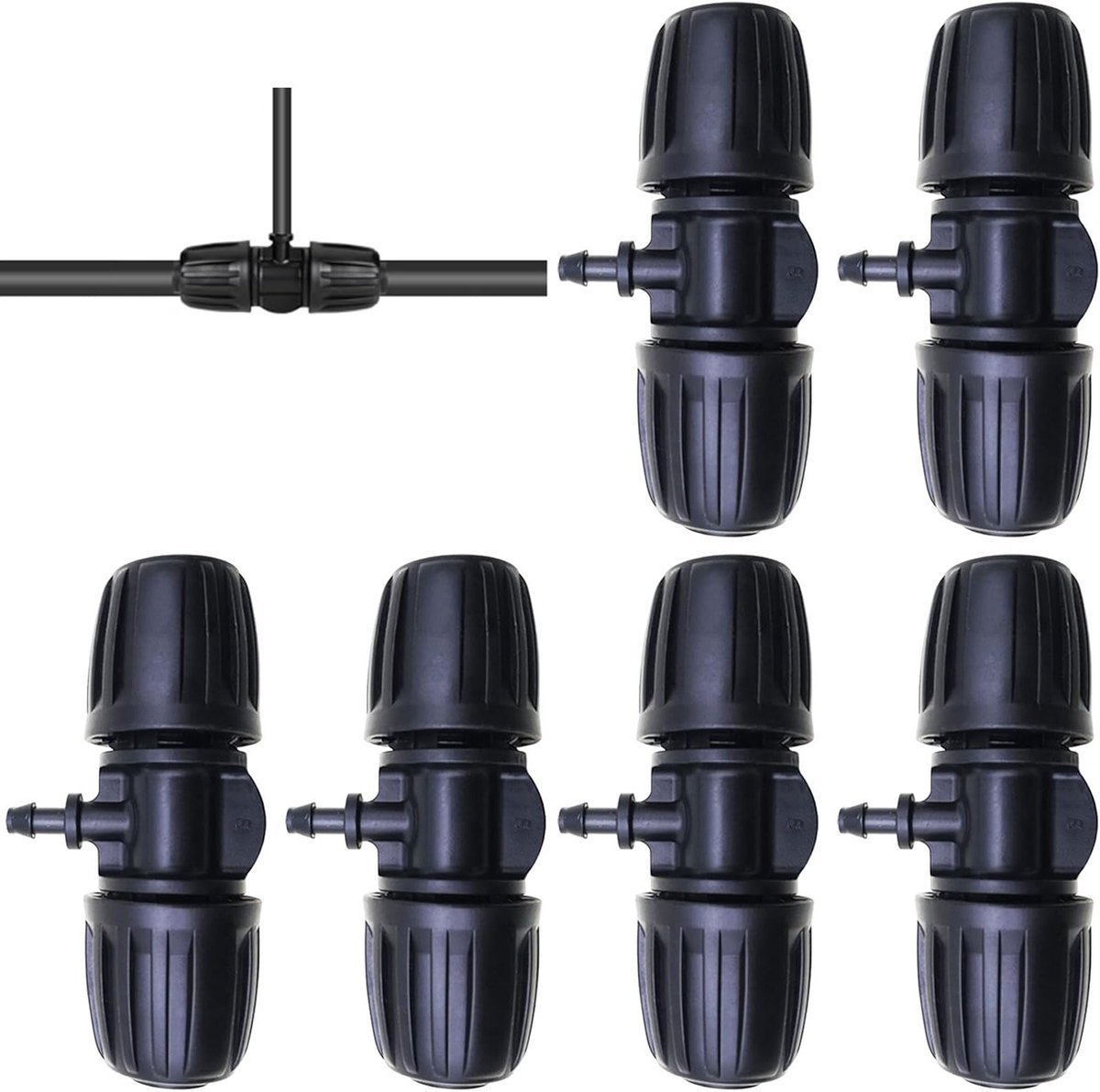VVGoods - T-connectoren voor druppelirrigatie 1/2 inch (6 stuks) - irrigatie accessoires met T-connector.