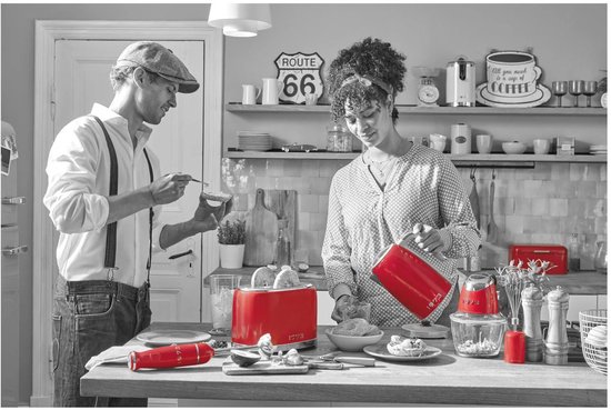 SILVERCREST® Staafmixerset 600 W - Retro - Rood - Met turbofunctie van SilverCrest — afbeelding 4
