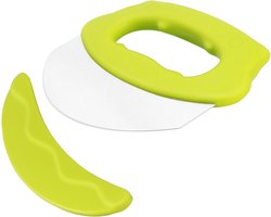 Stainless Steel Pizza Snijder met Ergonomische Grip voor Perfecte Pizza en Taarten, Groen