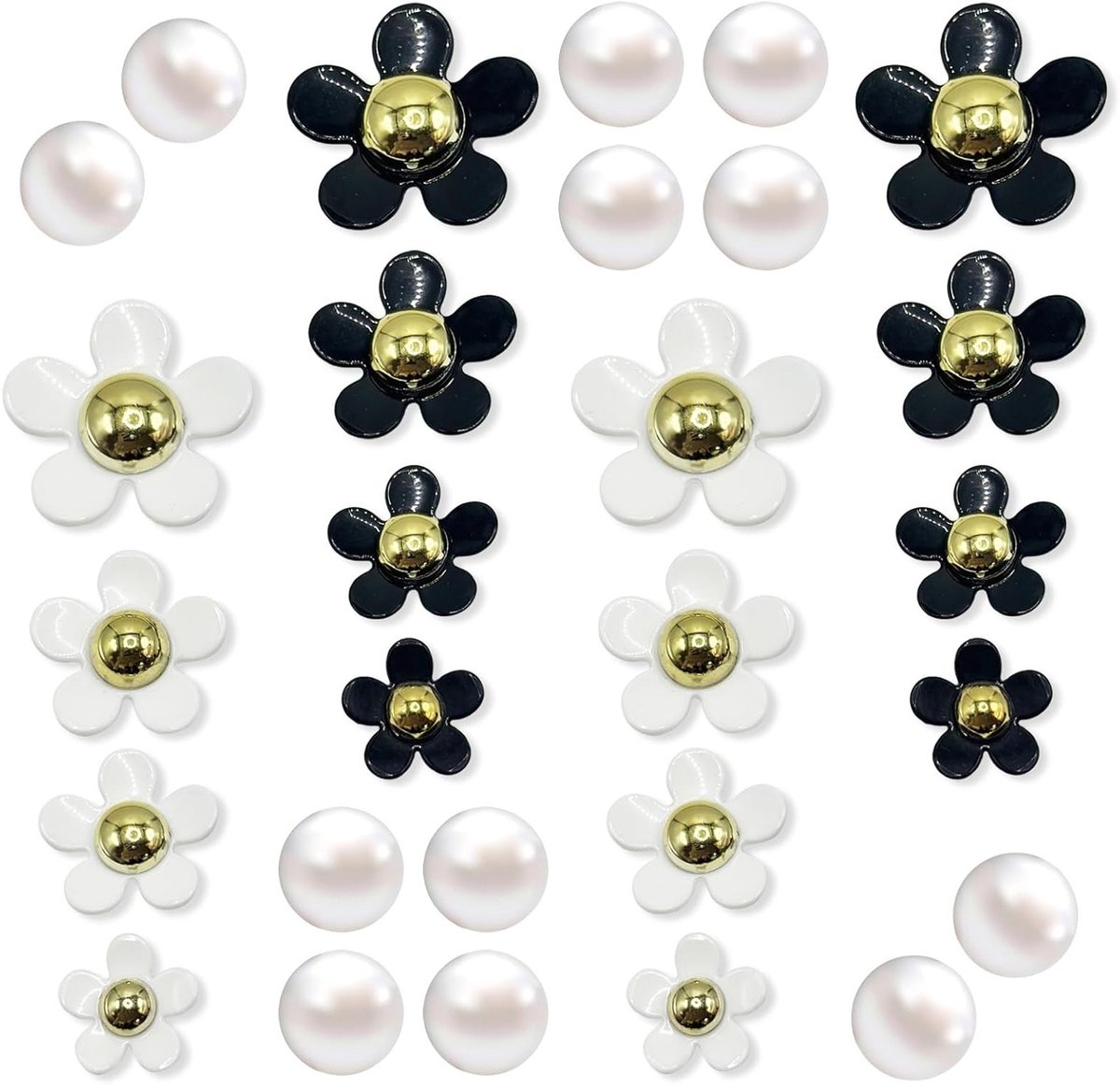 Schoenaccessoires Set van 28 Stuks, Decoratieve Schoen Gespen met Bloemen en Parels, Geschikt voor Meisjes en DIY Projecten