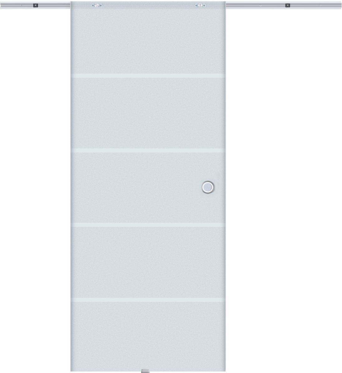 HOMCOM Glazen schuifdeur schuifdeur glazen deur kantoor met zonder stroken 775/900/1025 x 2050 mm B70-005