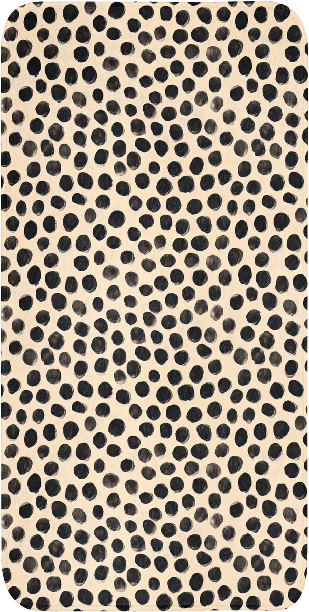 WC mat 60x120 cm - Antislip - Stippen - Patroon - Zwart - Toiletmat - Vloermat - Douchemat