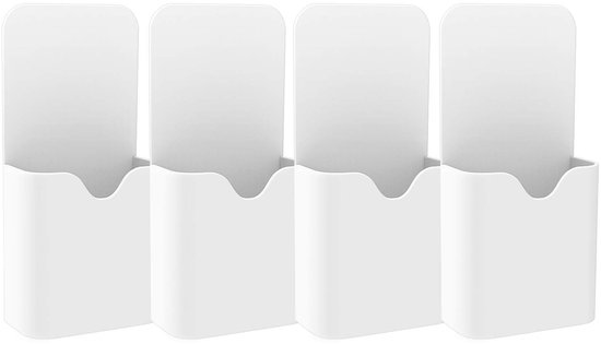 Golden crown - Magnetische Whiteboard Marker Houder - 4 Pack - Compact en Ruimtebesparend - Wit - School en Kantoor Accessoire - Geschikt voor Magnetisc...