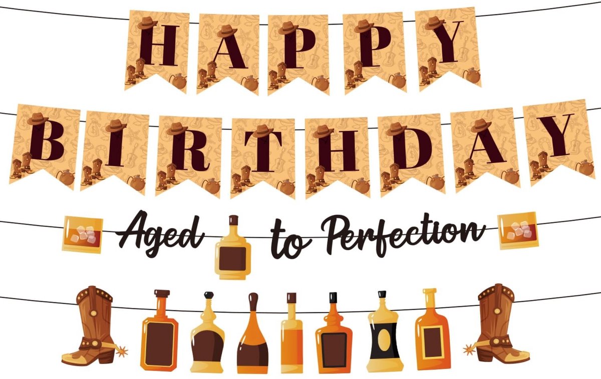 aladdien - Verjaardagsbanner voor Whisky Feestjes - Aged to Perfection - Perfect voor Mannen - Ideaal voor Feestdecoratie - Voor Verjaardagsfeest - ..